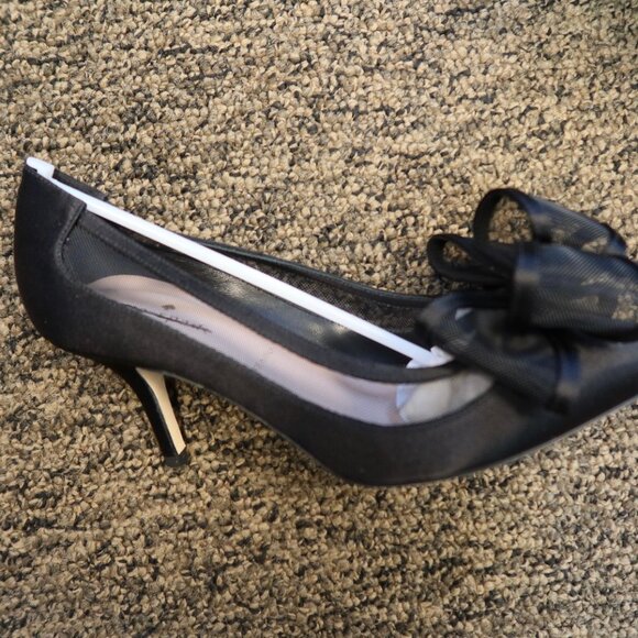 Kate Spade New York Womens Jackie Satin Bow Pointed Toe Pumps - Picture 6 of 8